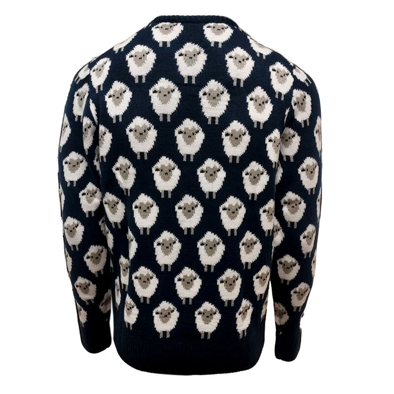 Sheep Knit Sweater- Navy Blue
